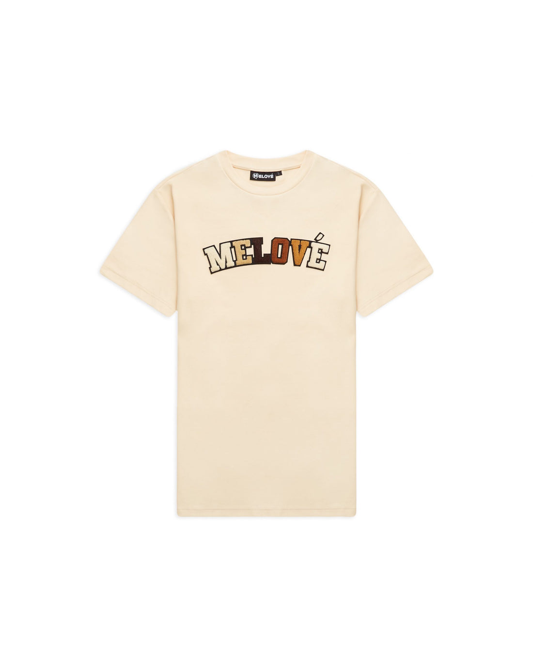 Melové Cream Chenille T-Shirt (Brown Logo)