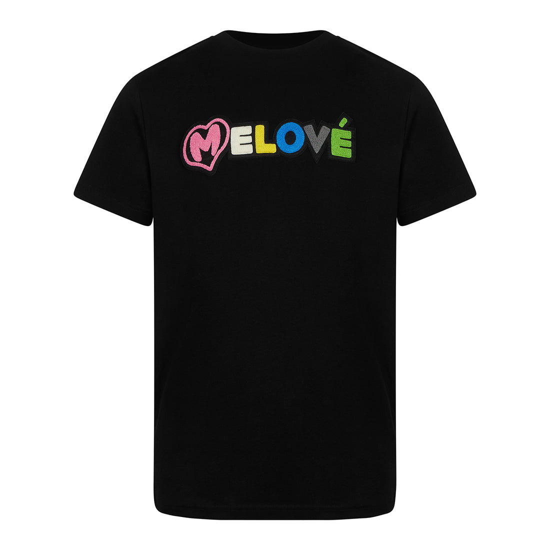 Melové Black Chenille T-Shirt 2.0 (Multicolour Logo)