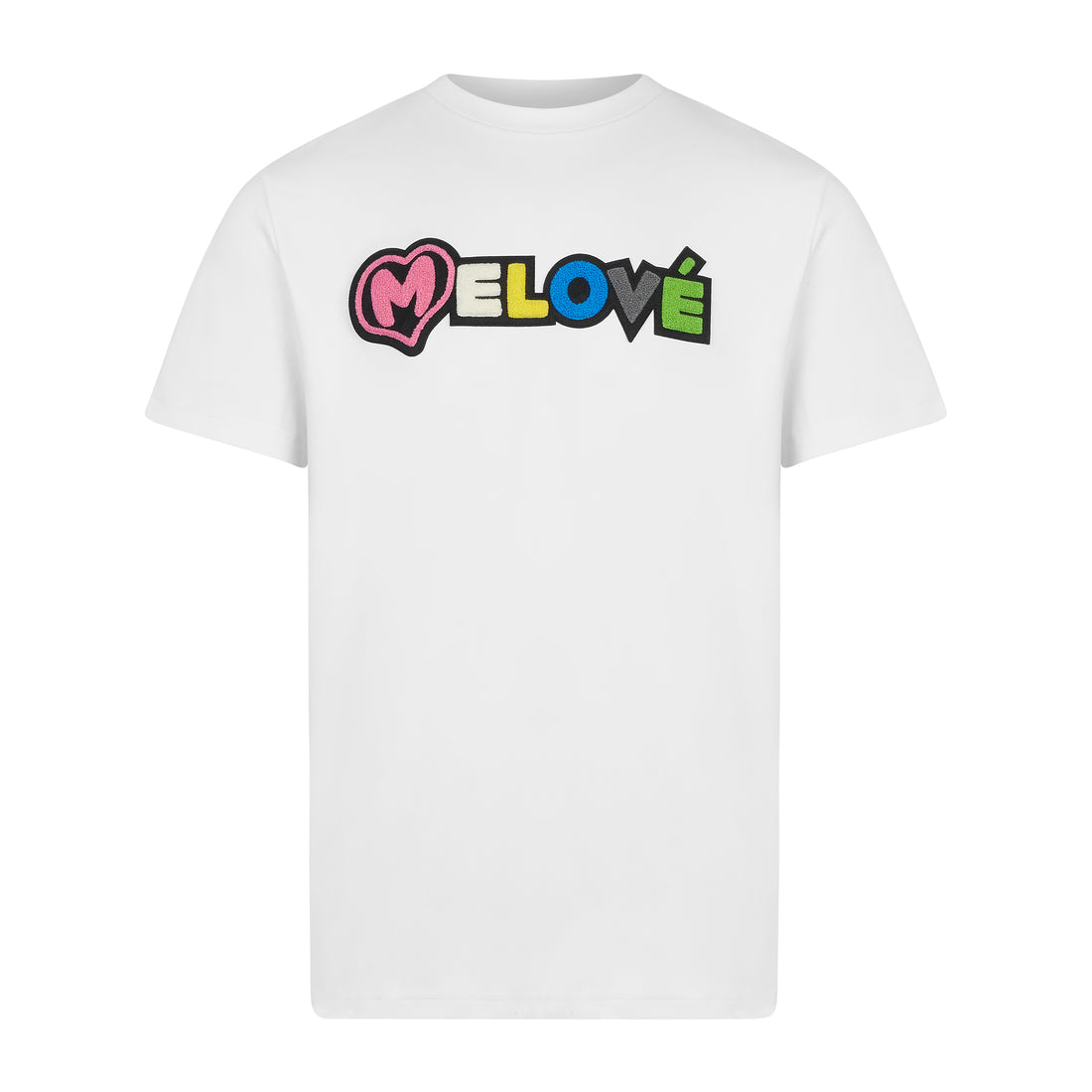 Melové White Chenille T-Shirt 2.0 (Multicolour Logo)