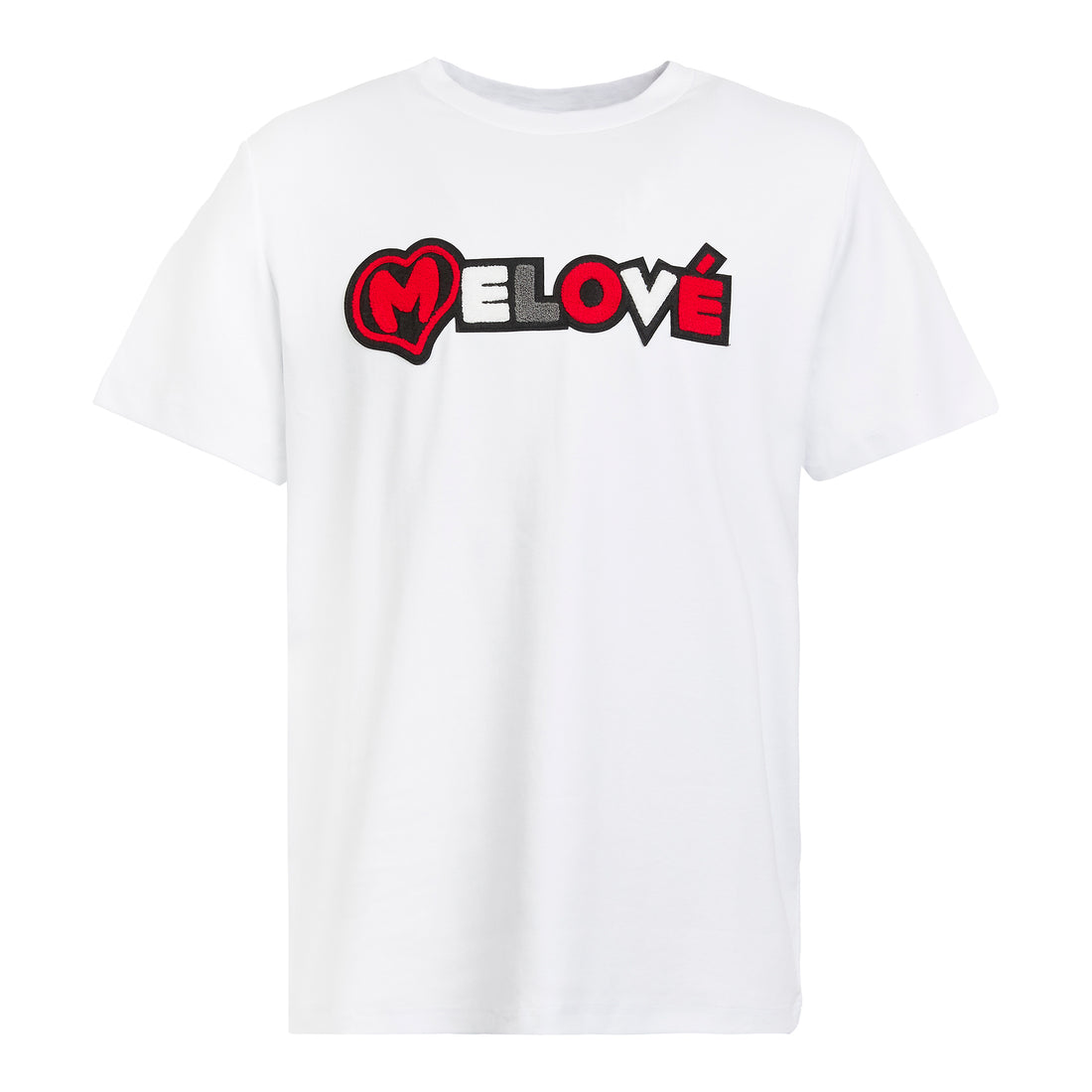 Melové White Chenille T-Shirt 2.0 (Red Logo)