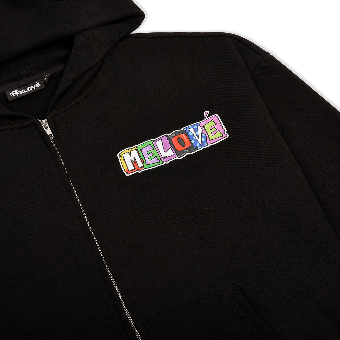 Melové "Need Love" Hoodie (Black)