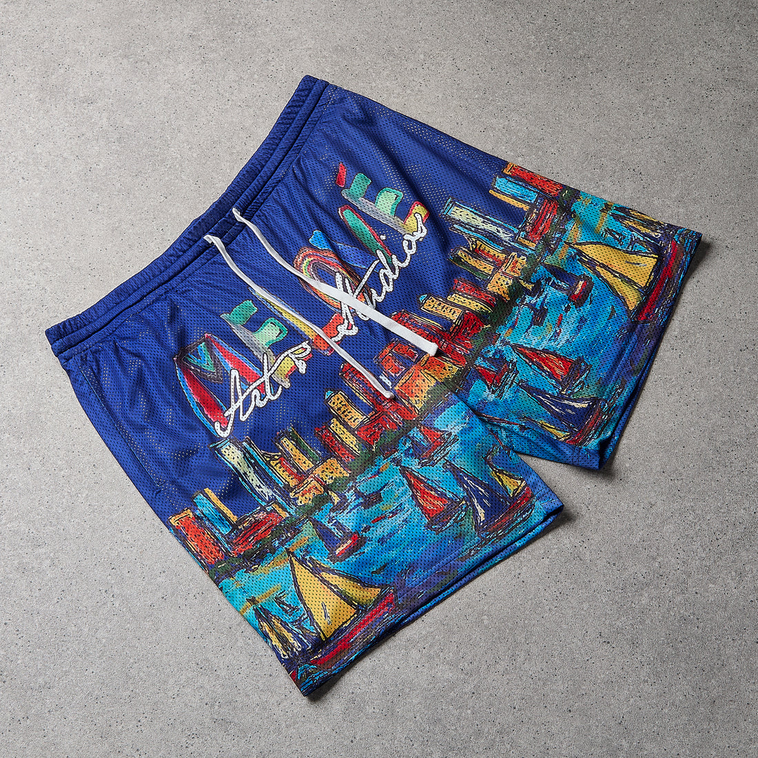 Melové "Work Of Art" Shorts (Navy Blue)