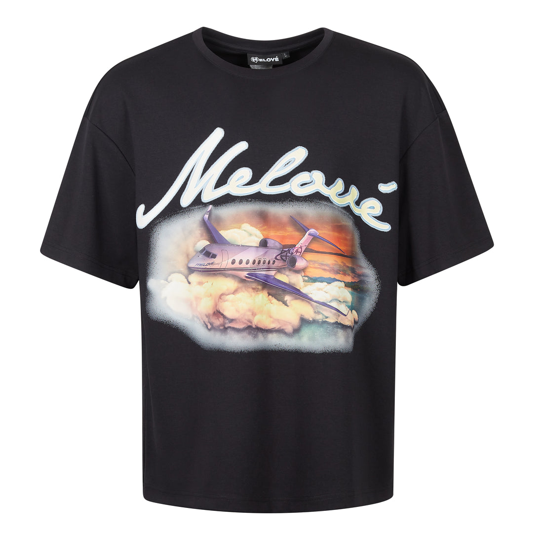 Melové Airways Oversized T-Shirt (Black)